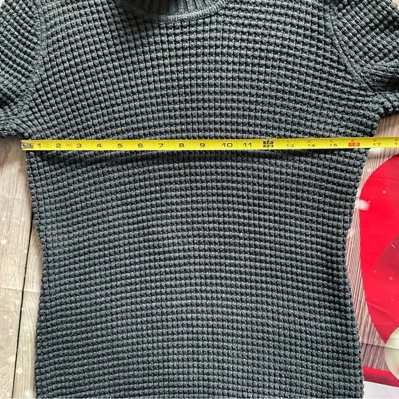 Calvin Klein Gray Turtleneck Long-Sleeve Sweater with Button Detail - Picture 7 of 12